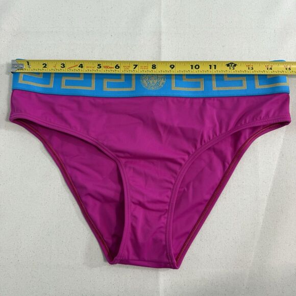 Versace Women's Greca Border Bikini Bottom Swimwear Size 4 Pink - Picture 6 of 10